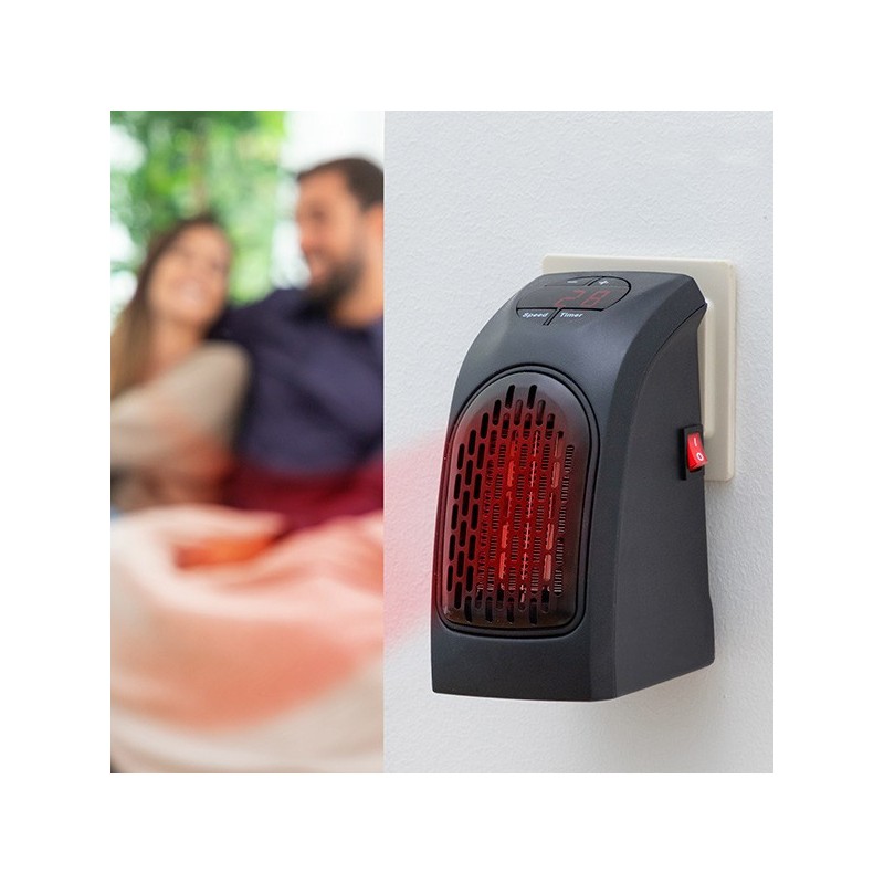 Handy Heater Calienta tu hogar y ahorra dinero en tu factura de calefacción con el calentador personal portátil de montaje en pared de 350 vatios.