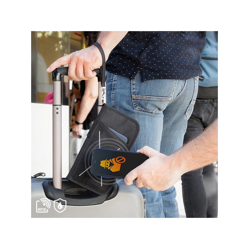 Cartera de viaje electrónica antirrobo Una billetera con organización de seguridad para viajes, ideal para guardar documentos, pasaportes, tarjetas, dinero, llaves, etc.