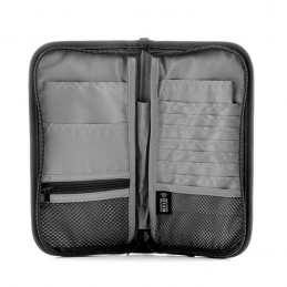 Una billetera con organización de seguridad para viajes, ideal para guardar documentos, pasaportes, tarjetas, dinero, llaves, etc.