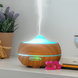 Umidificatore diffusore di aromi a LED effetto legno