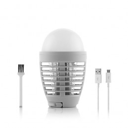 An original and versatile anti-mosquito lamp with LED light, very useful due to its dual function: anti-mosquito and LED lamp