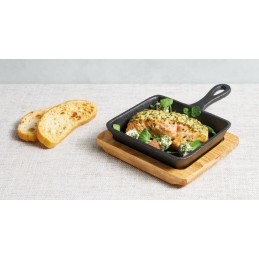 Gourmet Square Cast Iron Frying Pan will guarantee better quality and elegance in the preparation and presentation of your food.