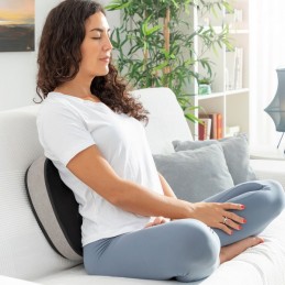 Massajador shiatsu térmico 2 em 1 com design ergonómico e multifunções que proporciona uma agradável e relaxante sensação de alívio, descanso e bem-estar