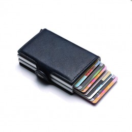 Portafoglio doppio sottile 2 in 1: il porta carte eSlide e la protezione RFID sono perfetti per trasportare carte e banconote in modo organizzato e pratico.