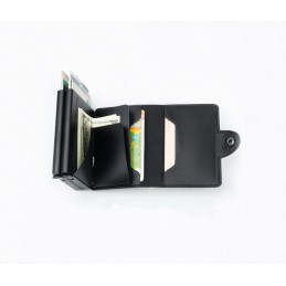 Portafoglio doppio sottile 2 in 1: il porta carte eSlide e la protezione RFID sono perfetti per trasportare carte e banconote in modo organizzato e pratico.
