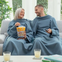 Cómoda y cálida, la manta de doble manga es ideal para que las parejas se mantengan cómodas y acogedoras en casa durante los meses de invierno.