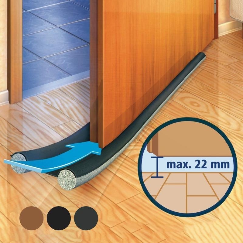 A draft-proof door or window guard that retains heat and repels moisture on any surface.