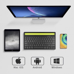 Semplifica la tua scrittura con la fantastica tastiera Bluetooth wireless adatta per connettere dispositivi come smartphone, tablet e TV.
