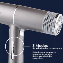 Secador de Cabelo Profissional Iónico Com Acessórios - 5000W