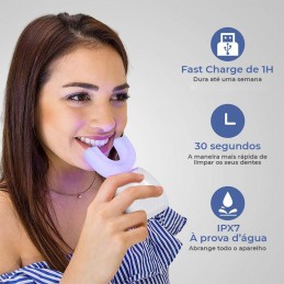 Le blanchisseur de dents électrique en forme de U utilise la technologie de nettoyage sonique pour offrir une action de nettoyage douce et dynamique