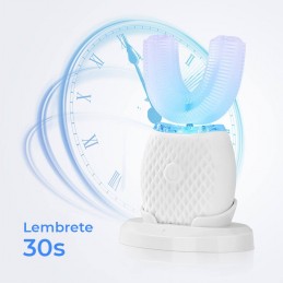 Le blanchisseur de dents électrique en forme de U utilise la technologie de nettoyage sonique pour offrir une action de nettoyage douce et dynamique