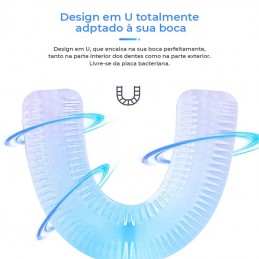 Le blanchisseur de dents électrique en forme de U utilise la technologie de nettoyage sonique pour offrir une action de nettoyage douce et dynamique