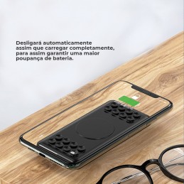 Innovative design, the cell phone can be attached to the back using small suction cups, ensuring wireless charging wherever you are