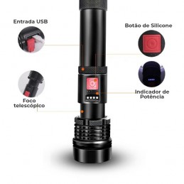 La torcia è dotata di uno zoom telescopico che permette di regolare l'ampiezza del fascio luminoso, potendo così illuminare lunghe distanze o illuminare ampiamente un'area.