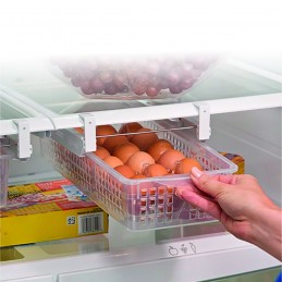 Completo organizador frigorífico regulable, apto para frigoríficos y congeladores, para mantener los alimentos frescos y en buen estado durante más tiempo.