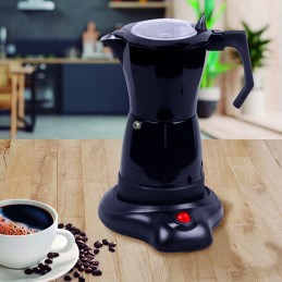 A Cafeteira é uma cafeteira elétrica com desenho clássico de 480 W de potência e capacidade para produção de três a seis chávenas de café.