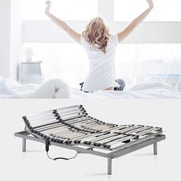 Sommier articulé électrique double réglable