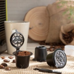 Já pode preparar deliciosos cafés de forma rápida e fácil com a ajuda deste conjunto de 3 cápsulas de café reutilizáveis