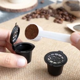 Ora puoi preparare deliziosi caffè in modo facile e veloce con l'aiuto di questo set di 3 capsule di caffè riutilizzabili