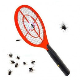 The Electric Anti-mosquito Racket produces small electrical discharges that strike flying insects, such as mosquitoes and flies, that are hit by it.