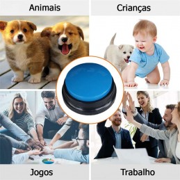 Botón de comunicación multifuncional A través de botones, tu animal podrá decirte lo que quiere, también puede usarse como juguete interactivo de educación del lenguaje para niños.
