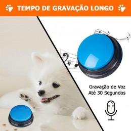 Botón de comunicación multifuncional A través de botones, tu animal podrá decirte lo que quiere, también puede usarse como juguete interactivo de educación del lenguaje para niños.