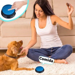 Botón de comunicación multifuncional A través de botones, tu animal podrá decirte lo que quiere, también puede usarse como juguete interactivo de educación del lenguaje para niños.