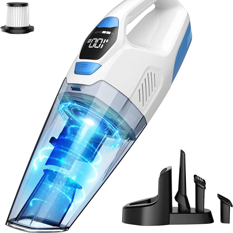 Aspirateur sans fil Turbo 8000 PA Rechargeable avec technologie d'aspiration cyclonique, utilisable sur une grande variété de surfaces