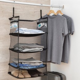 Molto comodo e pratico per organizzare vestiti e scarpe in valigia e risparmiare spazio nell'armadio, evitando pieghe e disordine.