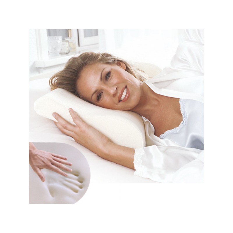 Almohada Viscoelástica La Almohada Viscoelástica Cervical es una almohada que se adapta perfectamente a la forma y silueta de tu cuerpo, garantizando así un total confort.