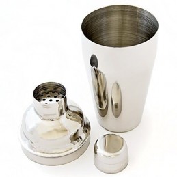 Cocktail set, made from stainless steel, includes 5 essential pieces to prepare cocktails for you and your friends