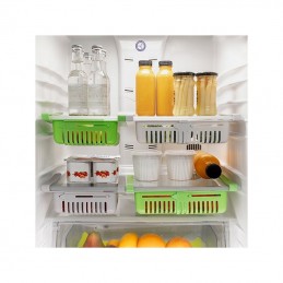 Un juego de 2 cajas de almacenamiento ajustables, que te permiten optimizar el espacio disponible y mantener el orden dentro del frigorífico.