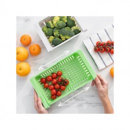 A set of 2 adjustable storage boxes, which allow you to optimize the available space and maintain order within the refrigerator.