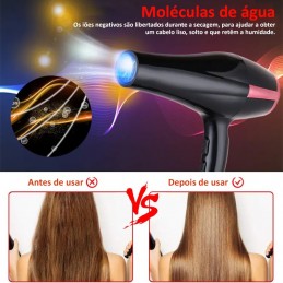 Sèche-cheveux professionnel, avec différents niveaux de température et de vitesse, pour un séchage rapide et une finition professionnelle.