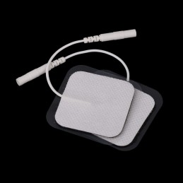 5 x 5 cm große Elektroden mit Griff aus hochwertigem Material sorgen für eine sichere und einfache Anwendung.