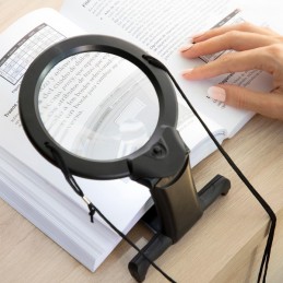 Esta lupa manos libres con luz LED es un producto multifuncional y polivalente, ideal para lectura, costura, manualidades, bricolaje, reparaciones, etc...