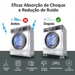 Estos pies absorben las vibraciones y ruidos anormales emitidos durante el funcionamiento de sus electrodomésticos y protegen sus suelos contra rayones.