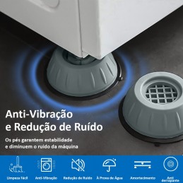 Estos pies absorben las vibraciones y ruidos anormales emitidos durante el funcionamiento de sus electrodomésticos y protegen sus suelos contra rayones.