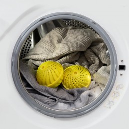 Sauvez l'environnement et réduisez les coûts avec EcoBola, une innovation scientifique pour votre machine à laver.