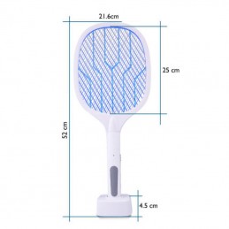 This fantastic 2-in-1 electric anti-insect racket is equipped with a 360-400nm LED light that attracts flying insects and zaps them.