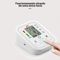 Este Medidor de pressão arterial possui uma tecnologia avançada de medição, com voz inteligente que lhe transmite todas as informações do ecrã.