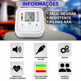 Questo misuratore di pressione sanguigna dispone di una tecnologia di misurazione avanzata, con una voce intelligente che trasmette tutte le informazioni sullo schermo.