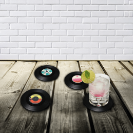 Vinyl-Untersetzer – 4er-Pack