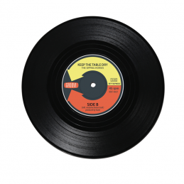 Ces dessous de verre en forme de disque vinyle surprendront vos invités par leur originalité.
