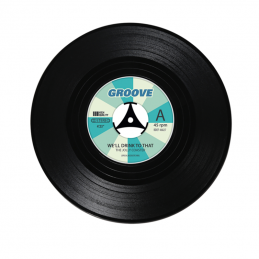 These vinyl record-shaped coasters will surprise your guests with their originality.