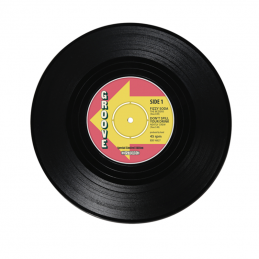 These vinyl record-shaped coasters will surprise your guests with their originality.