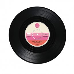 These vinyl record-shaped coasters will surprise your guests with their originality.