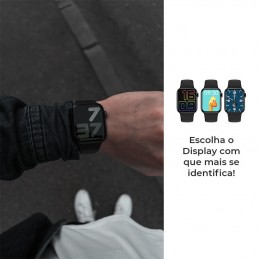 Relógio Smartwatch HW Pro, tenha todas as funcionalidades do seu Smartphone - Android ou IPhone no seu pulso