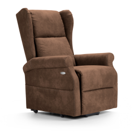 Questo divano è dotato di un sistema che permette al divano di alzarsi e abbassarsi permettendo alla persona di sedersi o scendere dal divano senza fare alcuno sforzo.