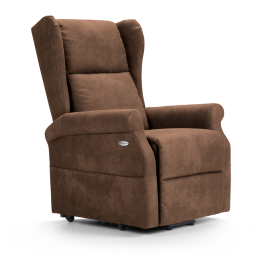 Dieses Sofa verfügt über ein System, das es ermöglicht, das Sofa anzuheben und abzusenken, sodass die Person ohne Anstrengung auf dem Sofa sitzen oder davon aufstehen kann.